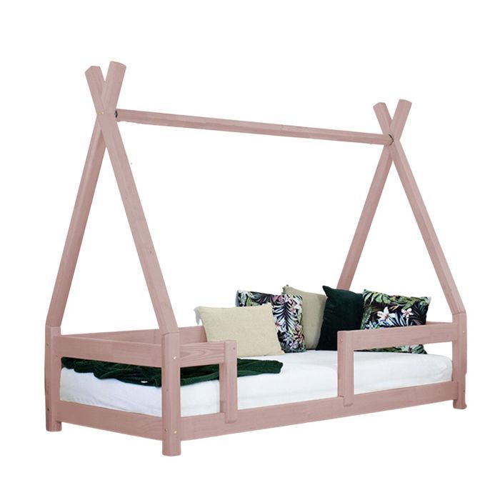 NAKANA Children's Cabin Bed 120 X 180 Pastel Pink