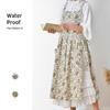 Kleid Schürze Baumwolle Wasserdicht Garten Druck Blume Schürze Einstellbare Küche Arbeits Lätzchen Kaffee Shop Schürzen