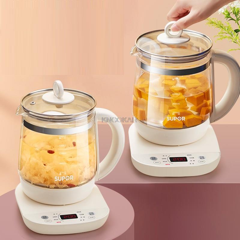 1.5L Household Electric Kettle Automatic Portable Multi Cooker Glass Health Preserving Pot Tea Dessert Cooking Pot 220V