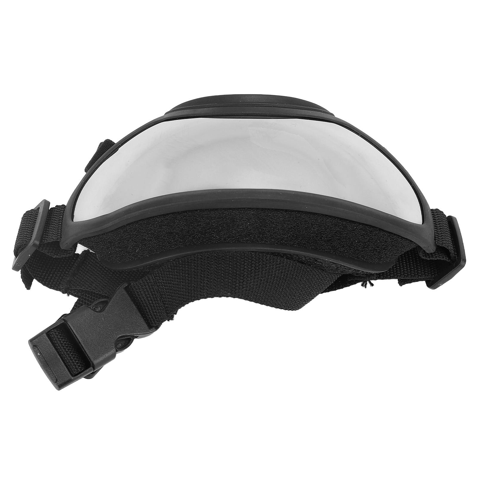 

Собачі сонцезахисні окуляри Вітрозахисні Захист від УФ променів Регульований ремінець Модні окуляри для домашніх тварин для катання на лижах, їзди на велосипеді срібний/чорний