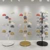 Cap Storage Stand Organizer Display Caps Holder Mobile Metal Hat Organizers Adjustable Hats Organization Support with Wheels