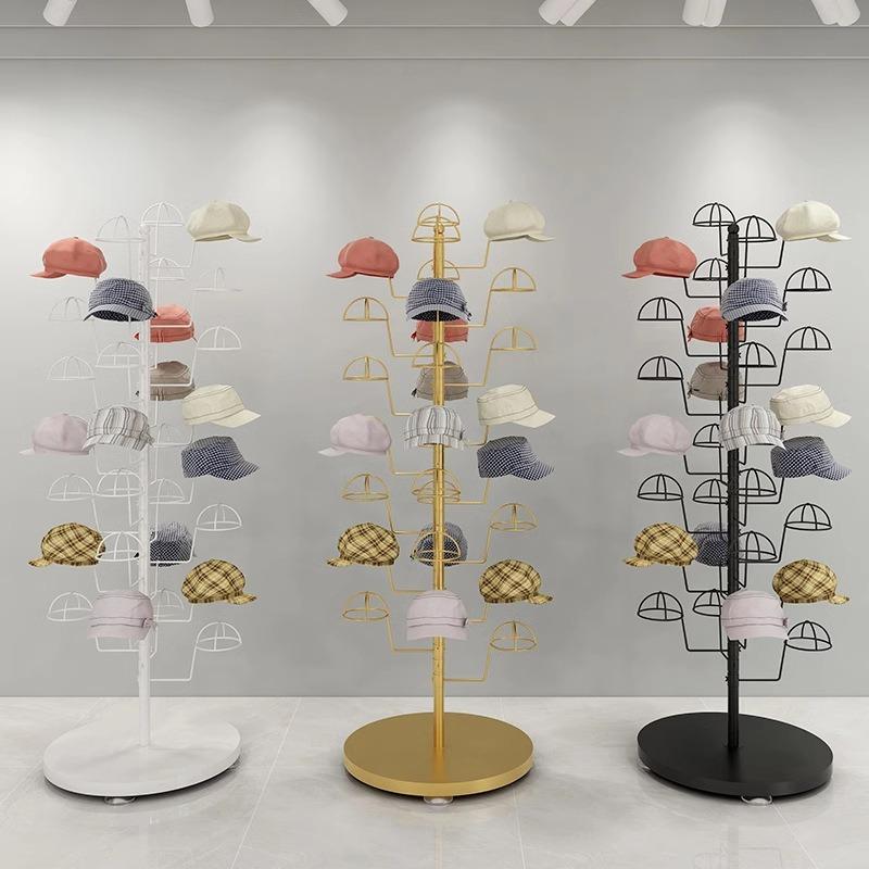 Cap Storage Stand Organizer Display Caps Holder Mobile Metal Hat Organizers Adjustable Hats Organization Support with Wheels