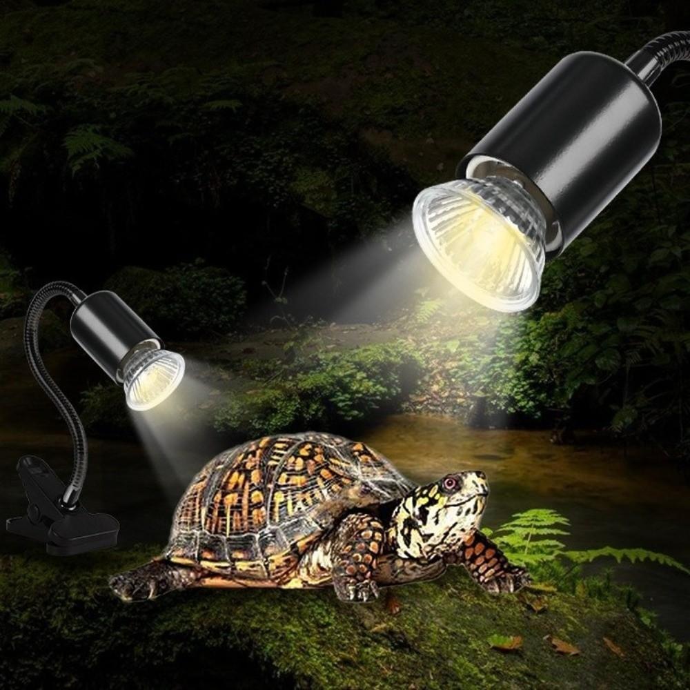 Curved Long Holder Turtle Basking Lamp Clip-on Lamp Holder Pet Heat Bulb  Pet Box Lighting