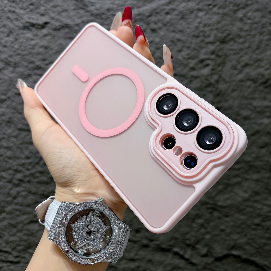 Luxury Matte Case For Samsung Galaxy S26 S25 S24 S23 Ultra Plus FE A56 A36 A26 A17 A16 S25Edge Magsafe Wireless Charge Cover