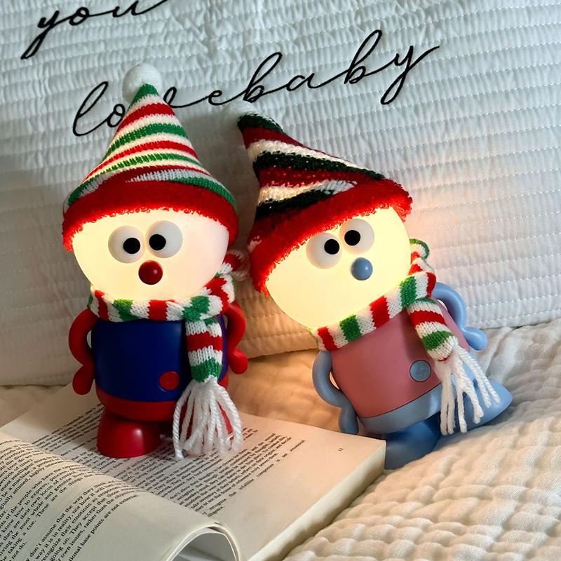 Christmas Snowman Led Night Light Usb Charge Three Light Adjust Desk Decorative For Girl Boy Christmas Gift Bedroom Night Lamp