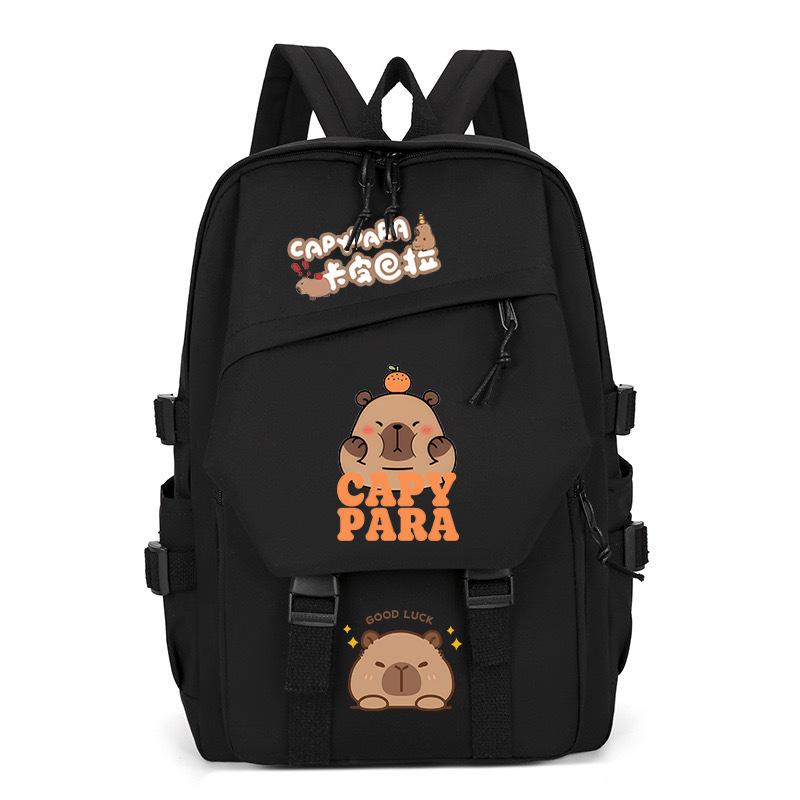 New Kapibara cute emoji print college light style primary and secondary school students spine bag