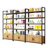 Wooden Floor-Standing Gondola Display Rack for Cosmetics