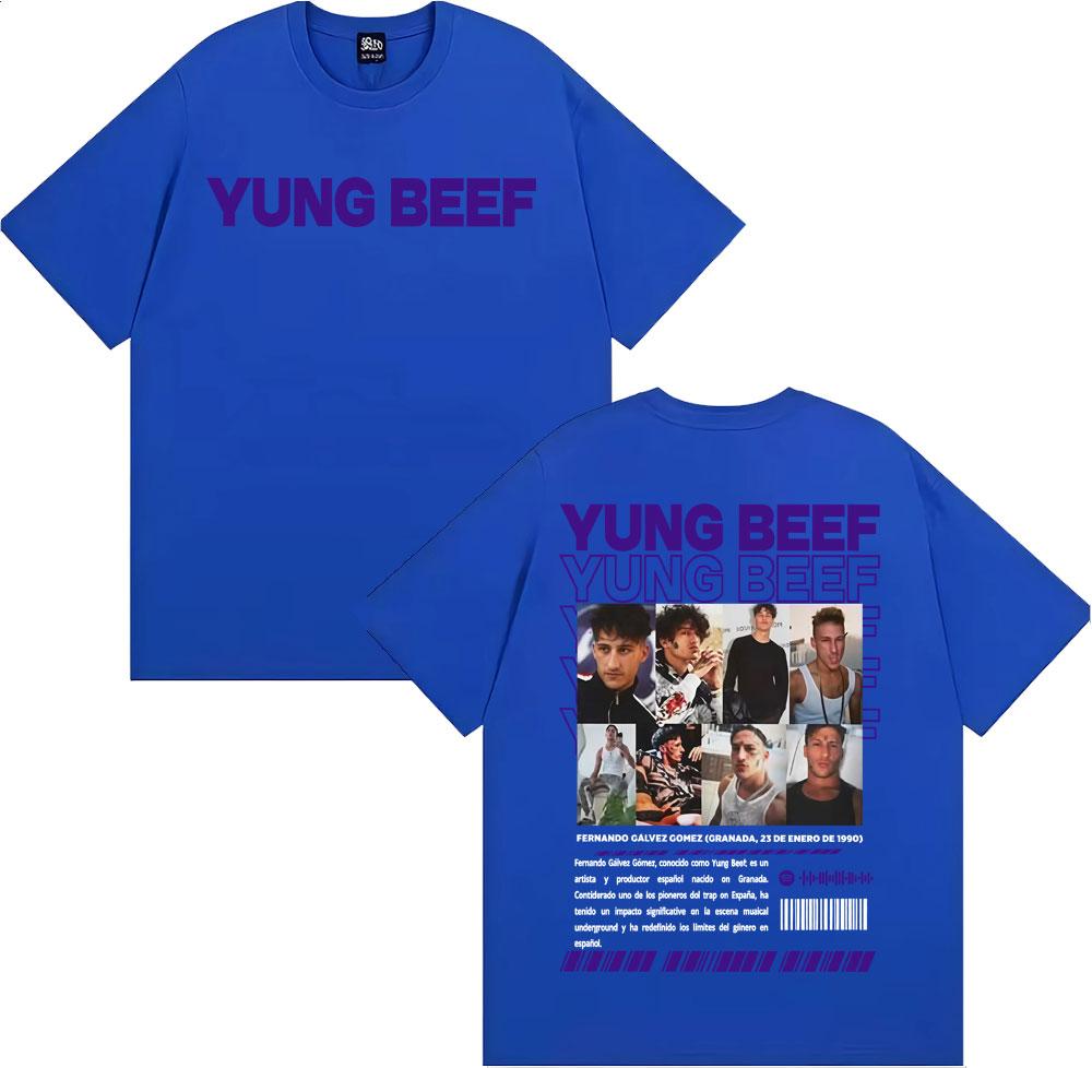 Rapper Yung Beef Album Tour Cover Merch Tshirts for Unisex Fashion Gothic Hip Hop T Shirt 100 Cotton Oversized Tshirt Streetwear