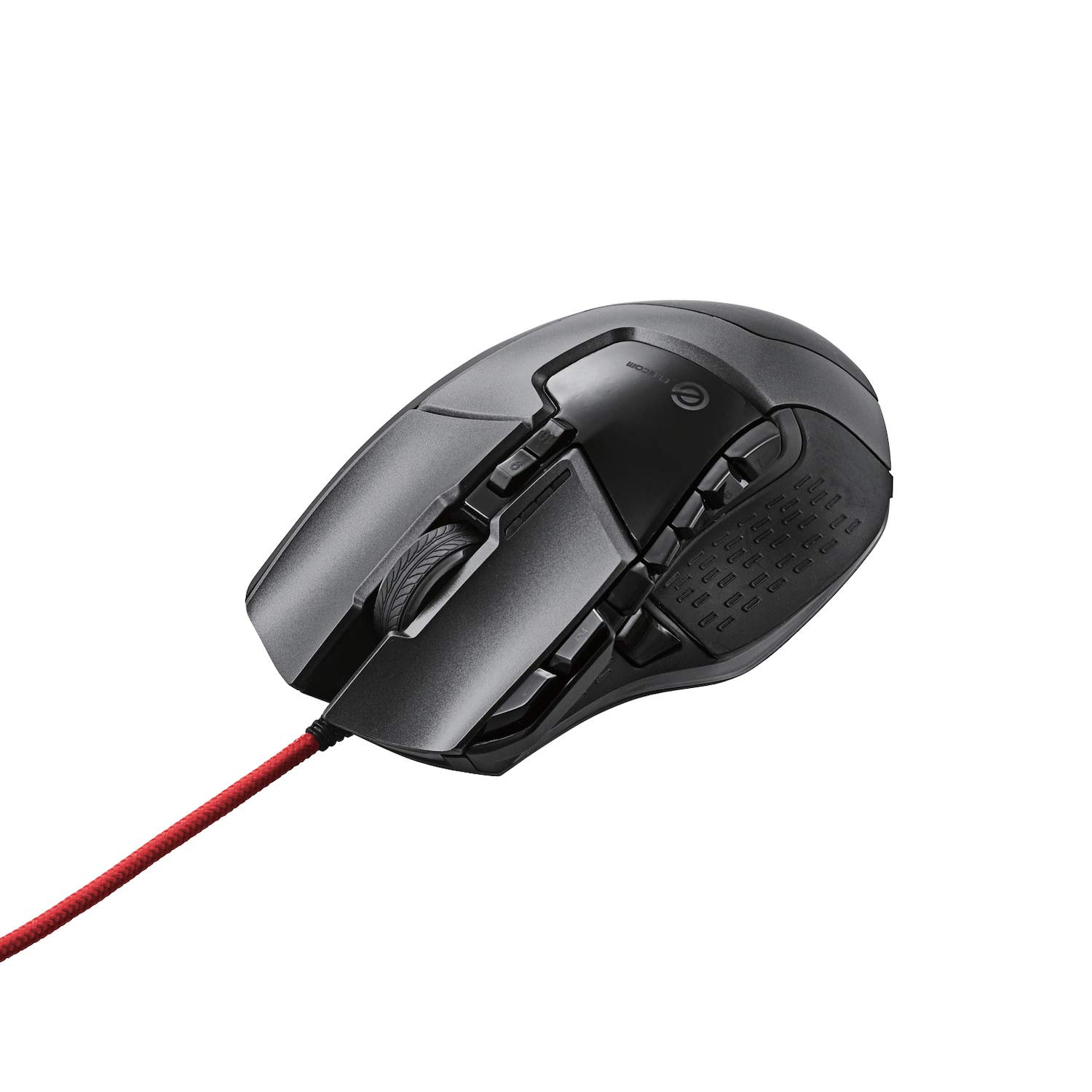 

ELECOM Gaming Mouse, 13 Buttons, Programmable, RGB, Hardware Macro, DPI Adjustment (100-16000), Adjustable Weight Balance, Ceramic Sole, Black,