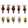 5Pcs/Set Garden Insect Stakes 2D Acrylic Decorative Bee Sign with Stake Planter Insert Ladybug Sign for Potted Plants Patio Yard Balcony