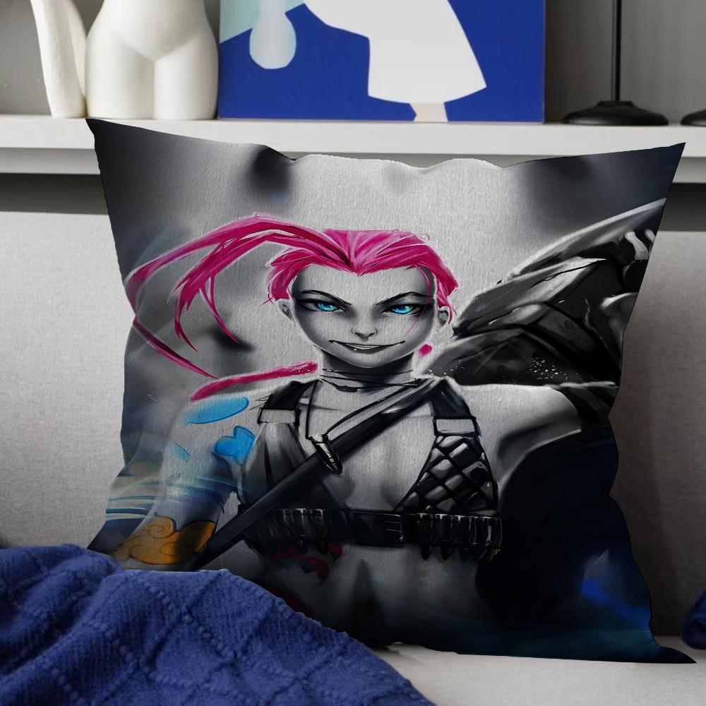 Game Arcane Legends Jinx Main Characters Art Pillow Gifts Home Office Furnishings Bedroom Sofa Car Cushion Cover Case 45x45cm