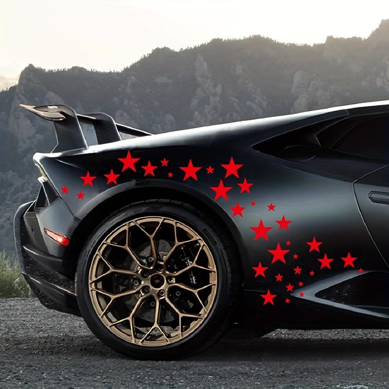 60pcs Five-pointed Star Car Body DIY Stickers Set Racing Side Door Vinyl Decals Auto Hood Sport Competition Style Fits for JDM