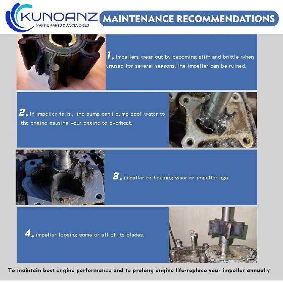 19210-ZW9-013 19210-ZW9-003 Water Pump Impeller For Honda 8 9.9 HP 8HP 9.9HP 4 Stroke Outboard Sierra 18-3100 BF8D BFP8D BF9.9 BFP9.9