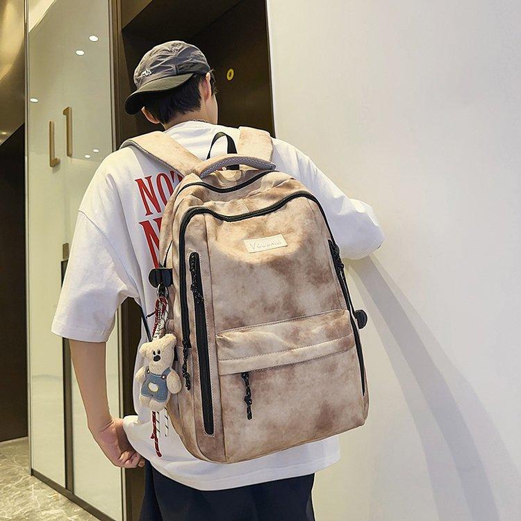Schoolbag new ins college students versatile tie-dye schoolbag simple and fashionable large capacity junior high school students computer backpack