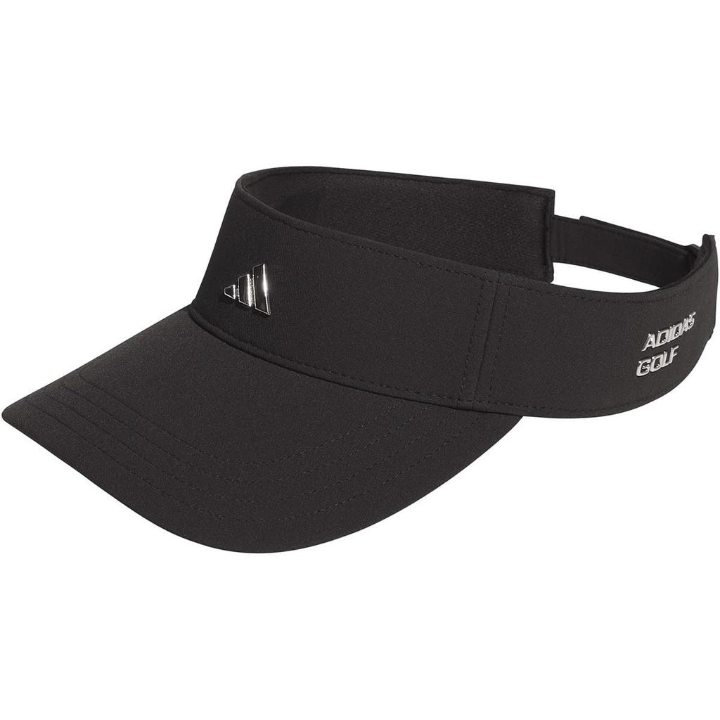 Adidas Golf Men's Water-Repellent Golf Visor with Metal Logo, Black