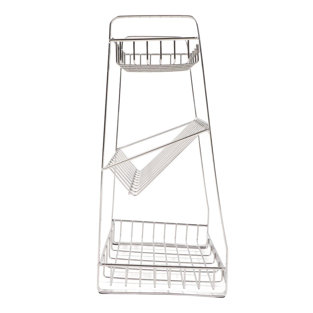 3 Layer Spice Rack Stainless Steel Seasoning Rack Organizer Kitchen Spice Holder for Household