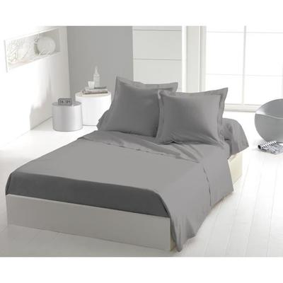 Flat Sheet - HOME LINGE PASSION - Microfiber 82 G - 180 X 290 Cm - 1 Person - Light Grey