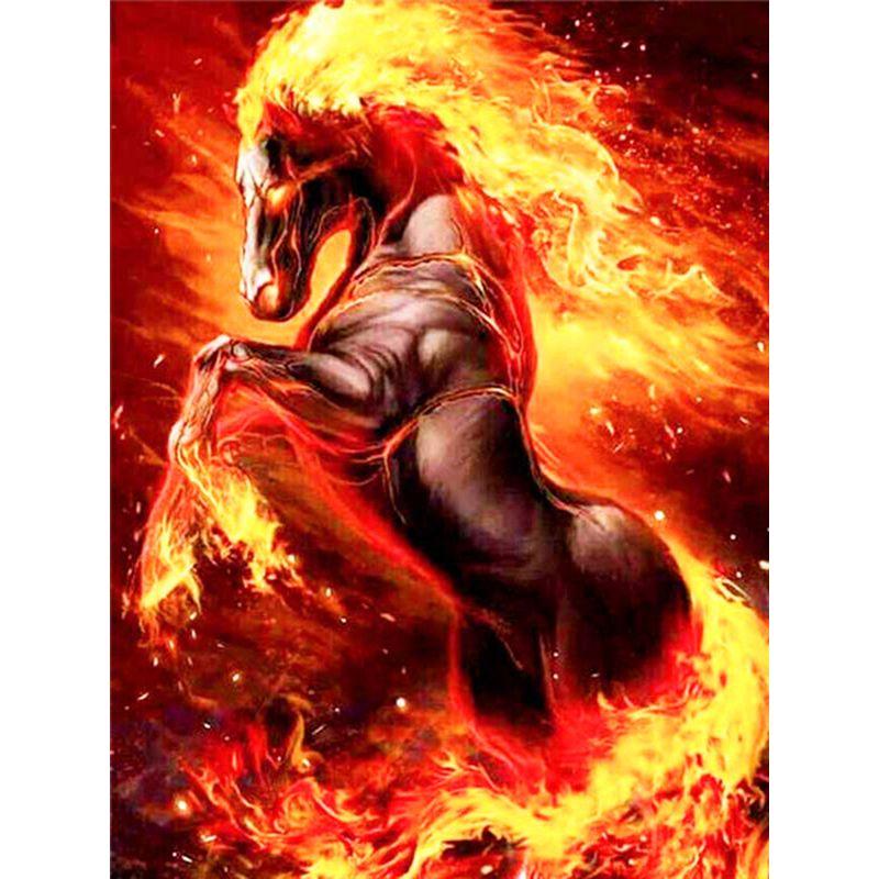 

Алмазная картина Лошадь, полная круглая алмазная вышивка, картина с животными, 5D Diy, мозаика, стразы, украшение для дома Full Round 40x50CM