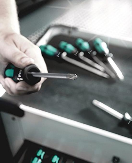 WERA Kraftform Handle Screwdriver Set with 320540 7-Piece Rack,