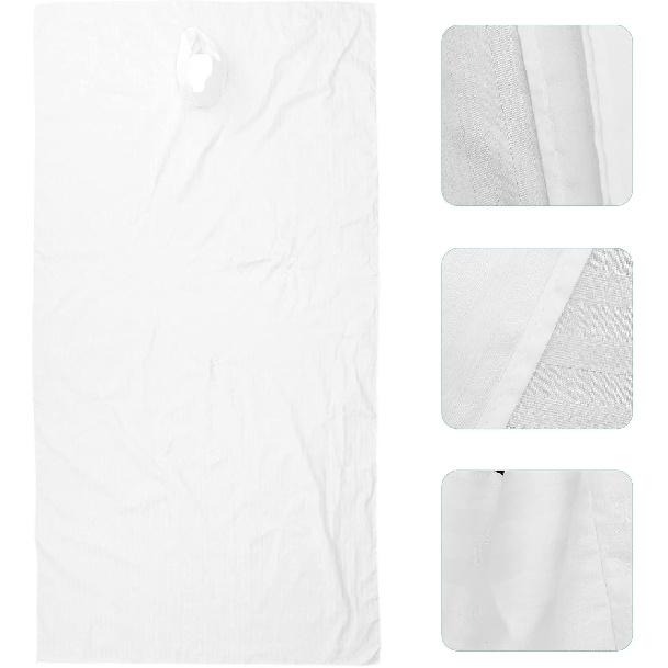 White Bedspread Massage Table Cover Sheet SPA with Face Breath Hole for SPA Tattoo Massage Table Hotels White 220x117cm. White Fitted Sheet