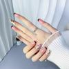 Trendy Handmade Rhinestone Leopard Print Nails - Autumn/Winter Brightening, High-End Style