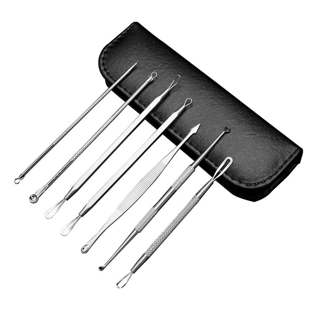 7pcs Blackhead Extractor Stainless Steel Acne Cleaner Needle Blemish Remover Professional Beauty Tool standard#0