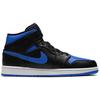 Air Jordan 1 Mid Black Hyper Royal Men Sneakers Blue Royal-Blue White 554724-068
