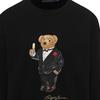 Polo Ralph Lauren Bear Graphic Crewneck Long Sleeve Sweatshirt Women sweatshirt Black 211782886-001