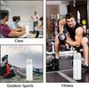 26oz Water Bottle Sports Water Bottle Reusable Clear Plastic Water Bottle with Carrying Strap LeakProof Flip Top for Travel Gym
