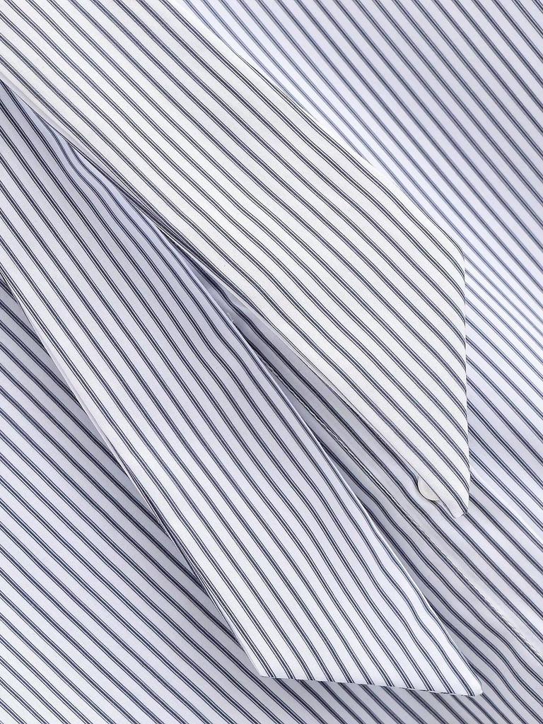 Spring 2026 European & American Style Stand Collar Striped Poplin Shirt with Scarf