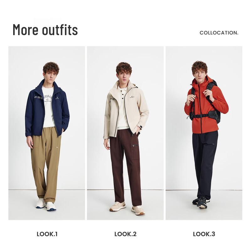 Navigare Men's 3-Proof Hooded Outdoor Sports Jacket