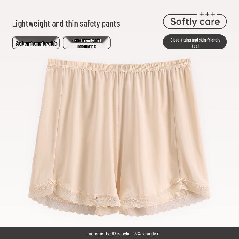 Fenteng Women's Ice Silk Lace Anti-Chafe Safety Shorts