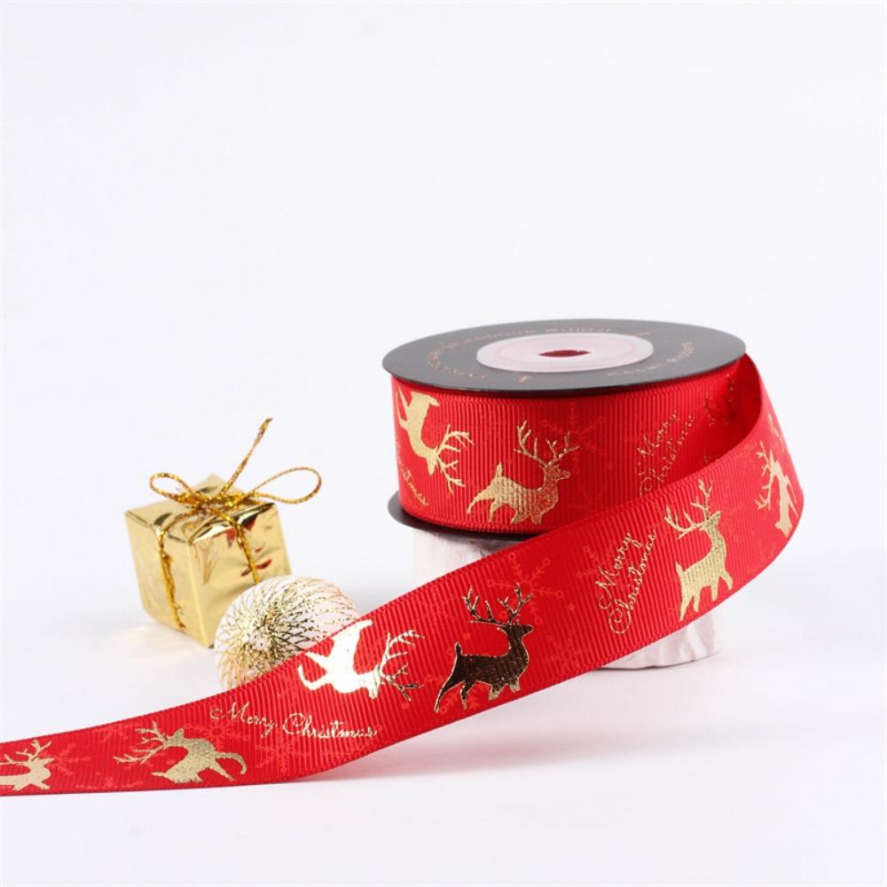 10 Yards/Roll Christmas Series Ribbon Christmas Printed Fabric Craft Ribbon  For Gift Wrapping