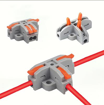 5PCS T3 T4 Quick Connector T-Clip Three-Way And Four-Way Splitter T-Clip Cable Branch Quick Connector Terminals