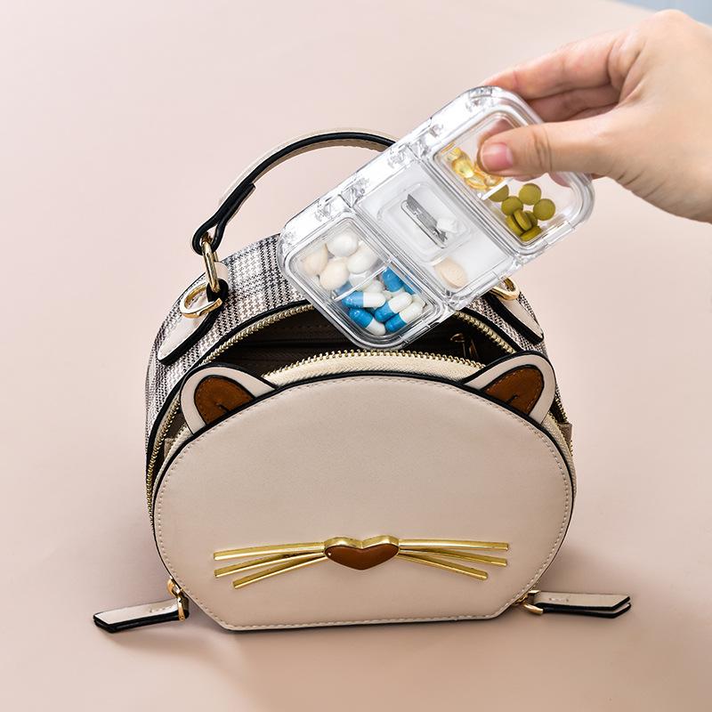 1PC Pill Cutter Box Portable Drug Box Tablet Cutter Splitter Medicine Pill Holders for Outdoor Travel Organizer Sealed Box