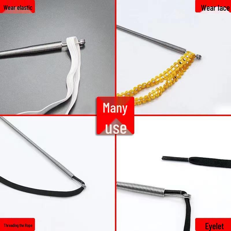 Bendable Spring Threader for Eyelets, Elastic, Lace, Ribbon, and Waist or Hood Cords