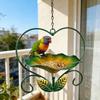 Retro Hanging Bird Feeder Flower Bird Food Container Durable Bird Feeding Station  Yard