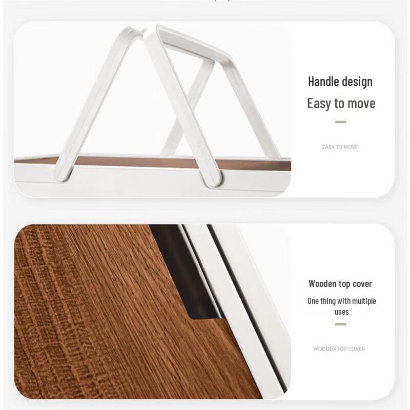Aokedu Outdoor Foldable Storage Box with Wood Lid