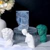 Sculpture-shape Silicone Mold Reusable Clay Mold for Epoxy Resin Casting Making Pillar Candle Resin Ornaments DIY Crafts
