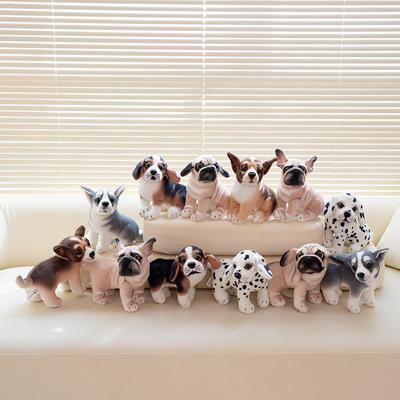 Simulation Dog Plush Toy Creative Realistic Animal Tilt Head Puppy Dolls Stuffed Soft Toys for Children Birthday Gift