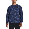 Under Armour Project Rock Rival Printed Fleece Crew Sweatshirt Men Sweatshirts Midnight-Deep-Blue 1380119-410