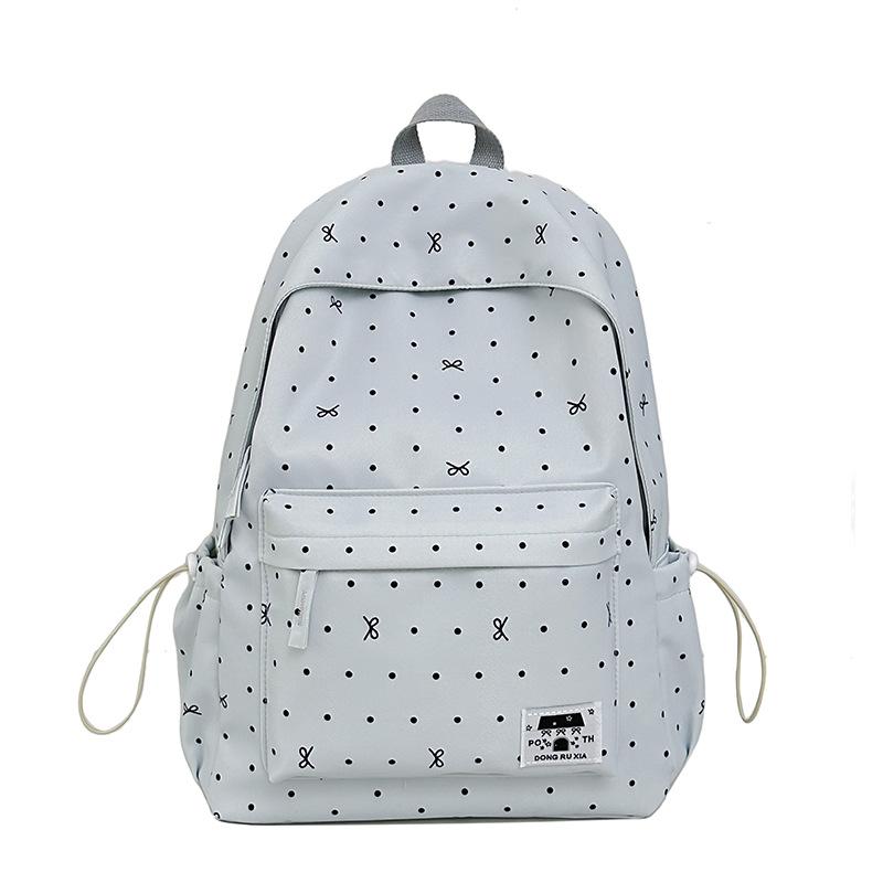 Schoolbag New Schoolbag Female Junior High School Girl Girl Heart Polka Dot Bow Versatile High Value Female Student Backpack
