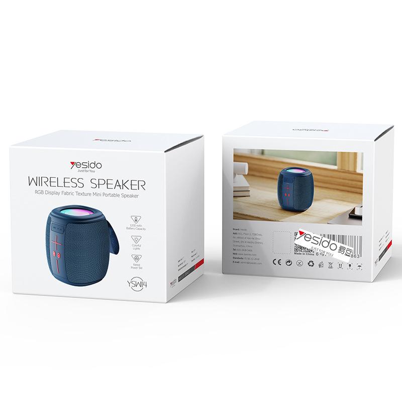 

Уличный бытовой RGB световой эффект Bluetooth-динамик с высокой громкостью беспроводной аудиосабвуфер 3D Surround Card U Disk YSW14 (English Version) чёрный