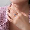 Vintage Turkish Blue Evil Eye Rings Stainless Steel Lucky Jewelry Open Finger Rings for Women Birthday Anniversary Gift Amulet