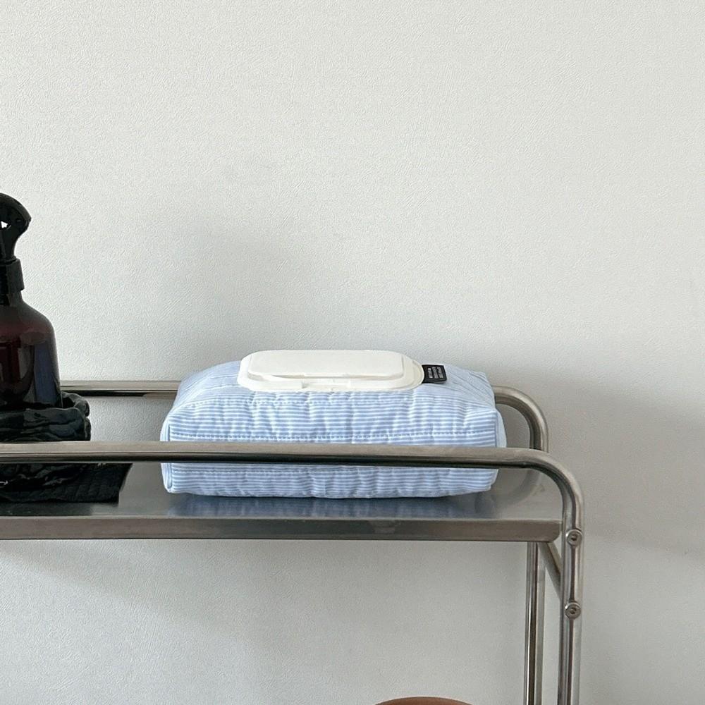 Tragbare Feuchttuchbox Gestreift Gesteppt Auto Taschentuchbox Feuchttuchbeutel Wohnzimmer Organizer