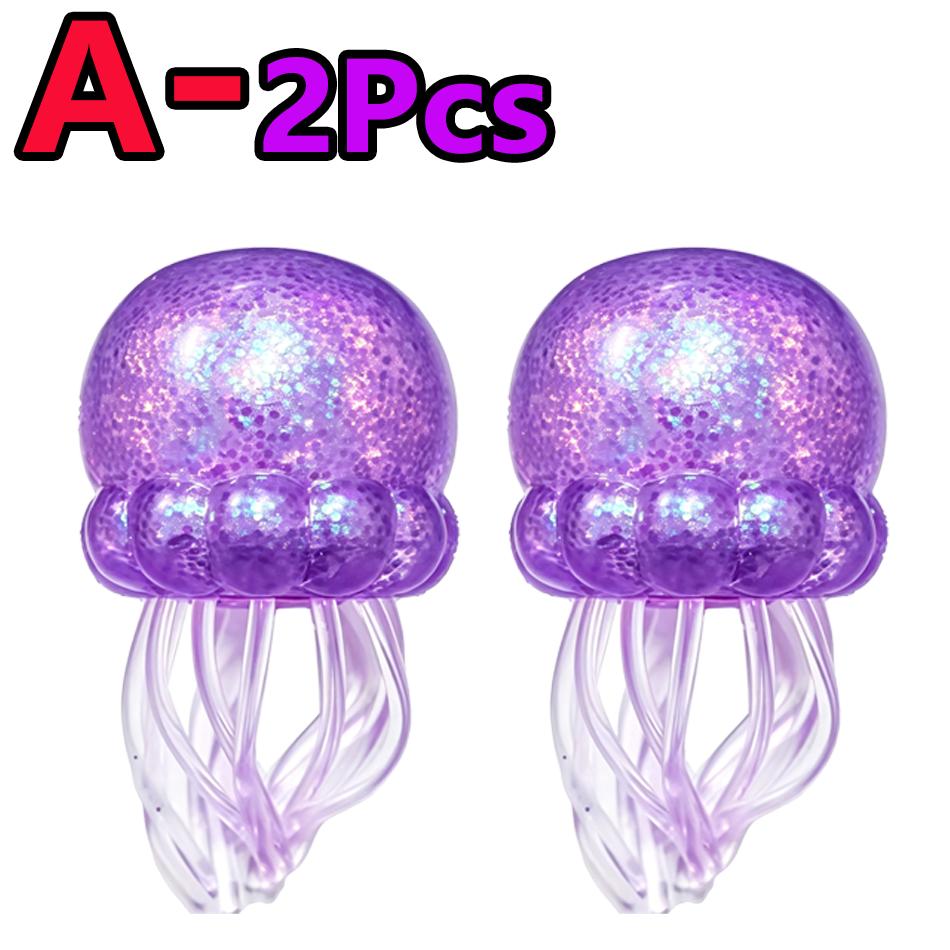 Popular  Jellyfish Octopus Soft Squeeze Fidget Toys Bead Filled Maltose Texture Soft Jelly-Like Stress Relief Squishy Toy
