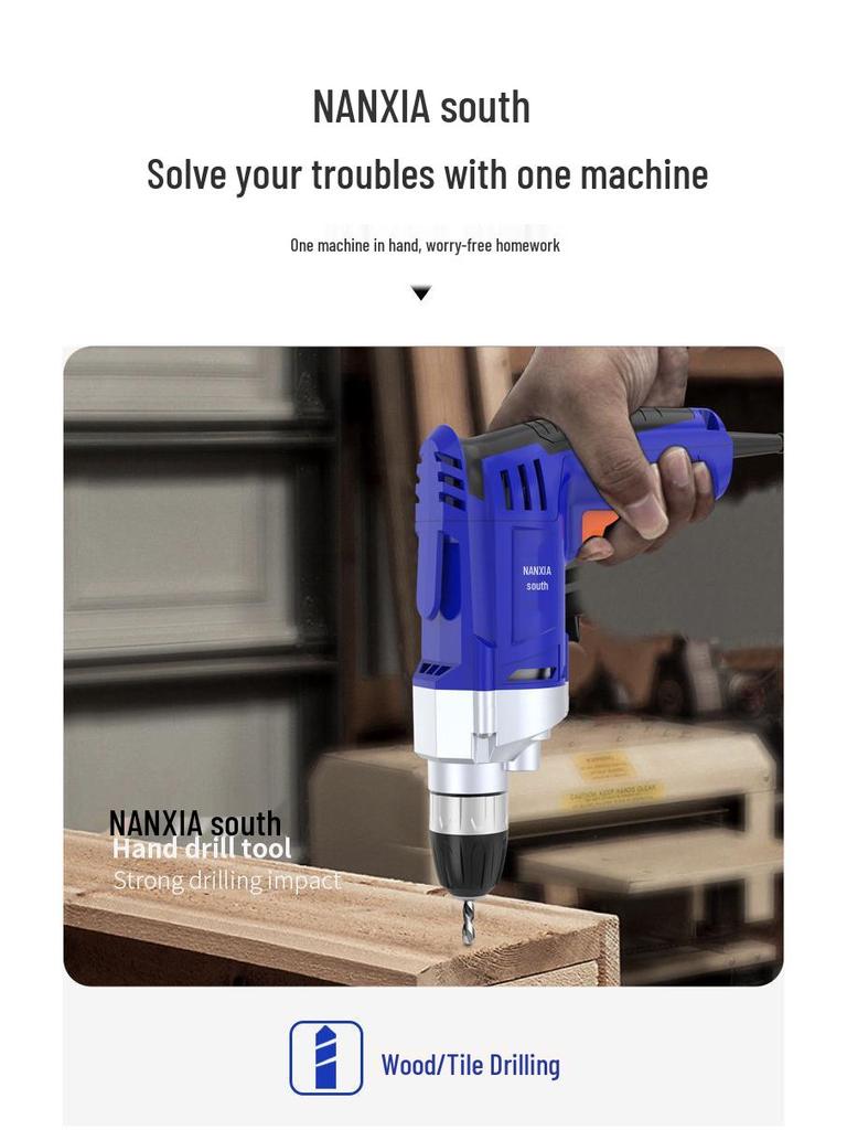 220V Household Electric Drill & Screwdriver Set