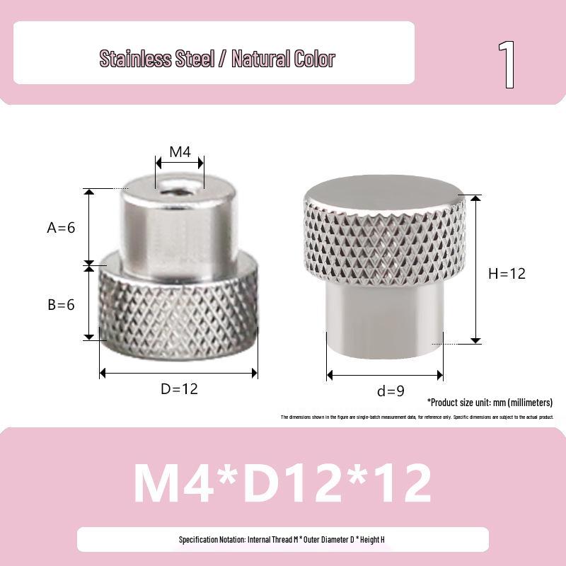 Hongkangming Stainless Steel Knurled Hand-Twist Nut for M3-M12.