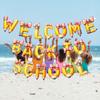 Cartoon Welcome Back To School Banner Pencil Background Hanging Flag  Classroom Kindergarten