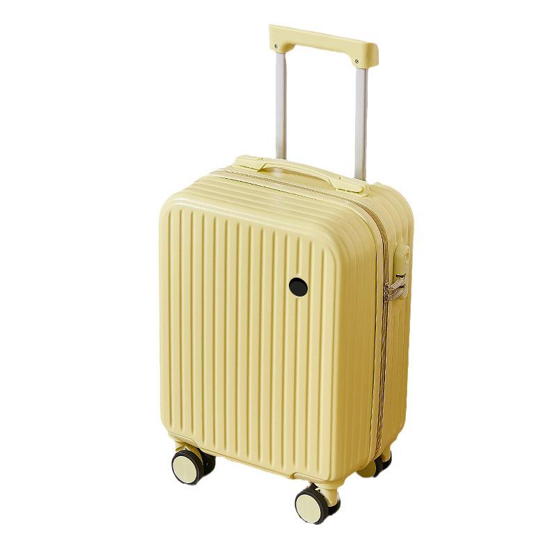 18" Unisex Carry-On Suitcase with Silent Wheels, Durable Korean Style, Thick Design, Combo Lock